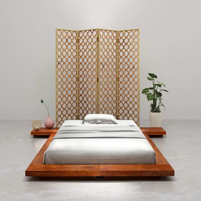 vidaXL Estrutura p/ futon japonês madeira acácia maciça 120x200 cm