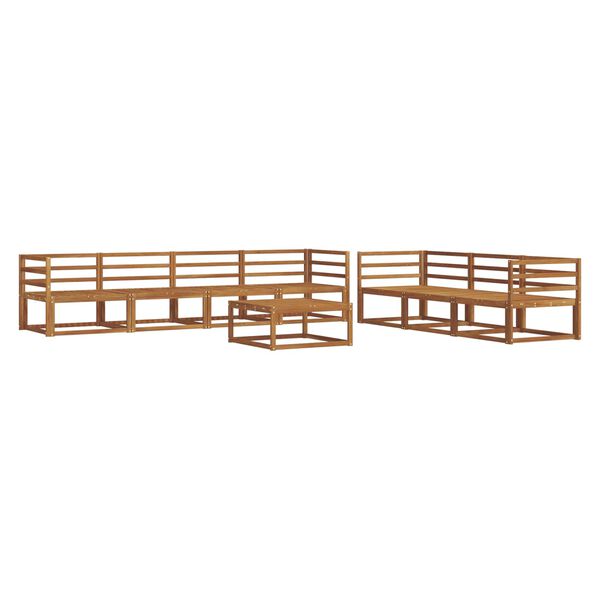 vidaXL Conjunto de Sof&aacute;s para Exterior 8 pcs Natural e Antracite