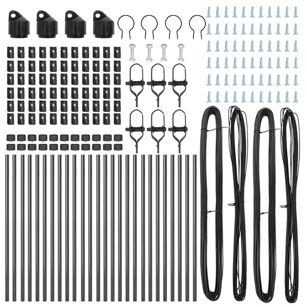 vidaXL Poste de Cerca Outros 26 pcs Cinzeto 3,2 x 3,2 x 120 cm Aço