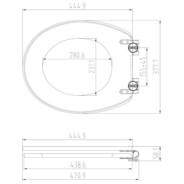 RIDDER Assento de sanita Tampa com fecho suave bambu natural