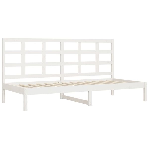 vidaXL Sof&aacute;-cama sem colch&atilde;o 80x200 cm madeira de pinho maci&ccedil;a branco