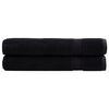 vidaXL Toalhas de sauna premium SOLUND 2pcs 80x200 cm 600 gsm preto