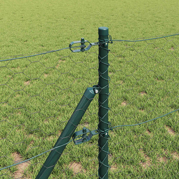 vidaXL Poste de Cerca Cinzeto 50 x 0,6 m (malha de 50 mm) A&ccedil;o e PVC