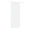 vidaXL Porta Deslizante 93 x 232 cm Derivados de Madeira Branco