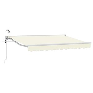 vidaXL Toldo Retr&aacute;til El&eacute;trico Creme e Branco 2,5 x 2 m