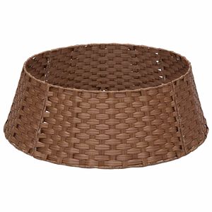 vidaXL Collar para &Aacute;rvore de Natal Redondo Marrom Claro