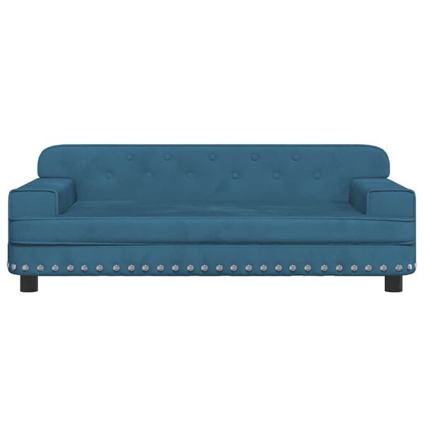 vidaXL Cama para cães 90x53x30 cm veludo azul