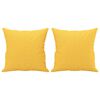vidaXL Almofadas decorativas 2 pcs 40x40 cm tecido amarelo-claro