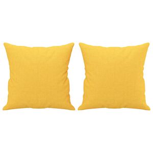 vidaXL Almofadas decorativas 2 pcs 40x40 cm tecido amarelo-claro