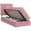 vidaXL Cama com arruma&ccedil;&atilde;o e colch&atilde;o Rosa 90 x 190 cm Veludo