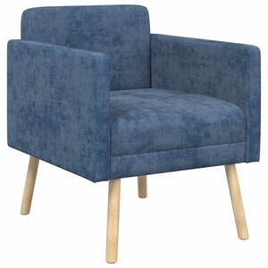 vidaXL Poltrona Azul Tecido Chenille