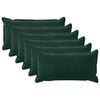 vidaXL Almofada com travesseiro HOUTEN 6 unid. Verde-Escuro Veludo