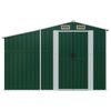 vidaXL Abrigo de jardim 277x93x179 cm a&ccedil;o galvanizado verde