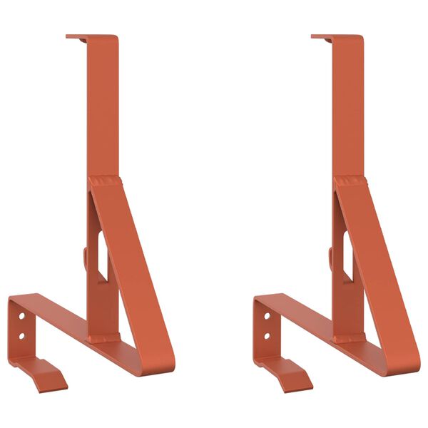 vidaXL Suporte para Prote&ccedil;&atilde;o de Neve 2 pcs Vermelho 29,5 x 3 x 34,5 cm