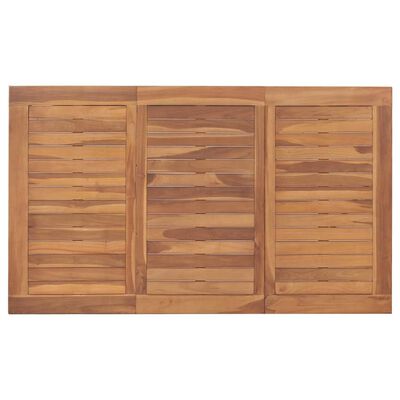 vidaXL Mesa de jantar p/ jardim 150x90x75 cm madeira de teca maciça