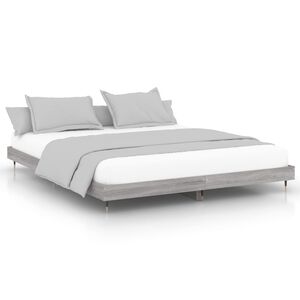 vidaXL Estrutura de cama 120x200 cm derivados de madeira cinza sonoma