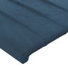 vidaXL Cabeceira de cama veludo 100x5x78/88 cm azul-escuro