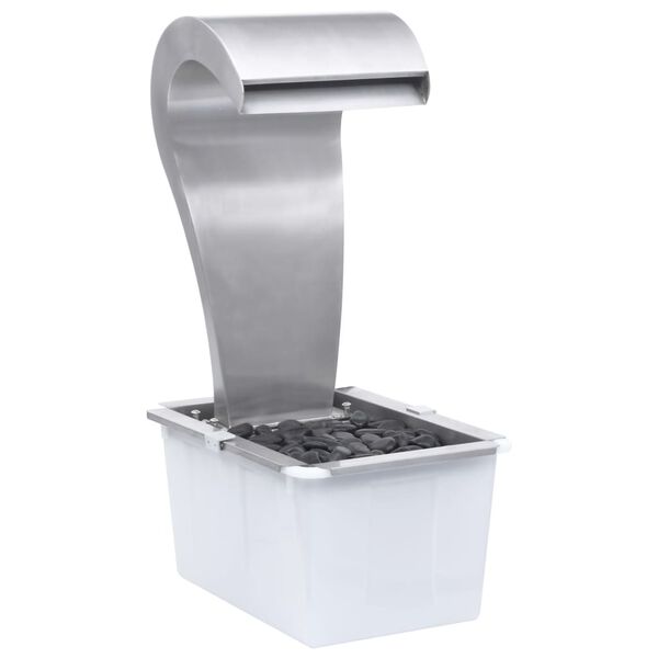 vidaXL Cascata de jardim 52,4x34,2x82 cm a&ccedil;o inoxid&aacute;vel prateado