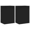 vidaXL M&oacute;veis parede p/ TV 2pcs 40,5x30x60 cm derivados madeira preto