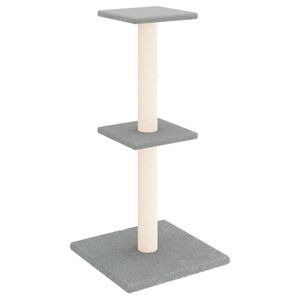 vidaXL &Aacute;rvore p/ gatos c/ postes arranhadores sisal 73 cm cinza-claro