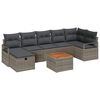 vidaXL Conjunto de Sof&aacute; de Jardim com almofada 8 pcs Cinzeto vime PE