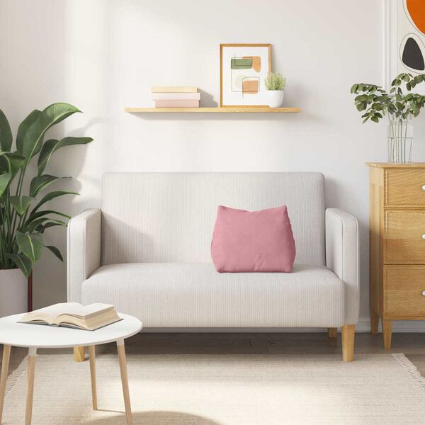 vidaXL Travesseiro para Costas Rosa 45 x 20 x 35 cm