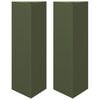 vidaXL Vaso/floreira triangular 2 pcs 30x26x75 cm a&ccedil;o verde-azeitona