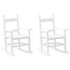 vidaXL Cadeiras de baloi&ccedil;o infantis 2 pcs &aacute;lamo maci&ccedil;o branco