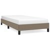 vidaXL Estrutura de cama sem colch&atilde;o 90x190 cm tecido cinzento