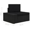 vidaXL 3 pcs conjunto lounge para jardim vime PE preto