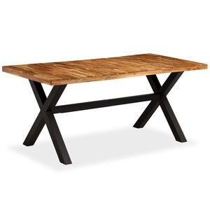 vidaXL Mesa de jantar madeira maci&ccedil;a de mangueira e ac&aacute;cia 180x90x76cm
