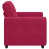 vidaXL Poltrona 100x77x82 cm veludo vermelho-tinto