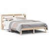 vidaXL Estrutura de cama com cabeceira 160x200 cm pinho maci&ccedil;o
