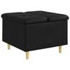 vidaXL Banqueta com almofada Preto 60 x 60 x 45 cm Couro sint&eacute;tico