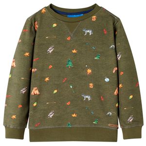 vidaXL Sweatshirt para crian&ccedil;a cor caqui 104