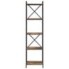 vidaXL Estante Carvalho Defumado 40 x 30 x 155 cm Madeira processada