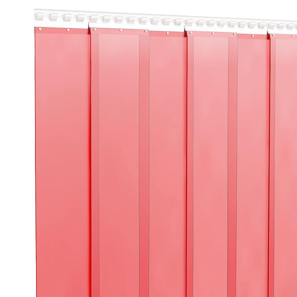 vidaXL Cortina de porta 200 mm x 1,6 mm 25 m PVC vermelho