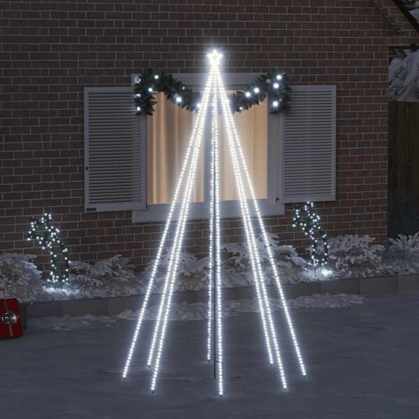 vidaXL Ilumina&ccedil;&atilde;o cascata p/ &aacute;rvore Natal int/ext 400 luzes LED 2,5 m