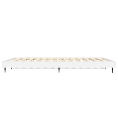 vidaXL Estrutura de cama 140x190 cm derivados de madeira branco