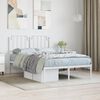vidaXL Estrutura de cama com cabeceira 120x190 cm metal branco
