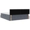 vidaXL Cama com Armazenamento com colch&atilde;o Cinza Escuro 90 x 200 cm