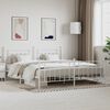vidaXL Estrutura de cama com cabeceira e pés 200x200 cm metal branco