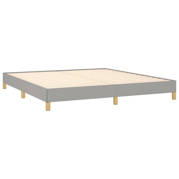 vidaXL Estrutura de cama sem colch&atilde;o 180x200 cm tecido cinzento-claro