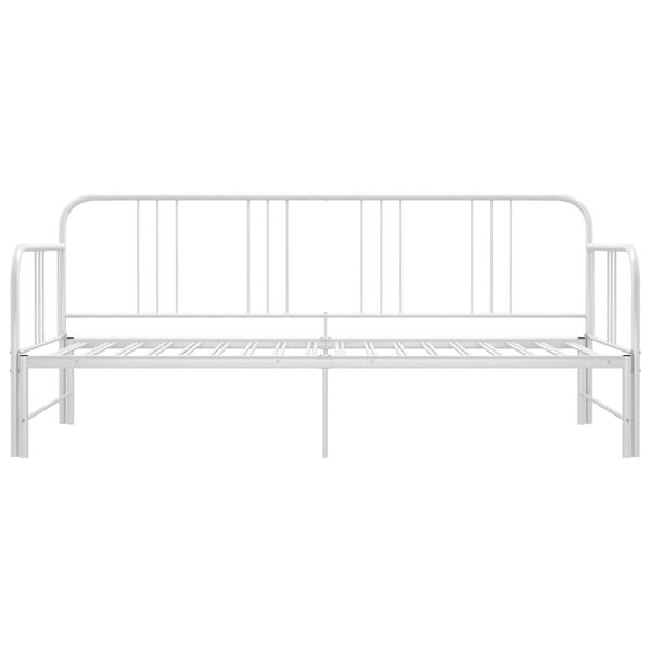 vidaXL Estrutura sof&aacute;-cama de puxar 90x200 cm metal branco