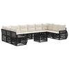 vidaXL Conjunto de Sof&aacute; de Jardim 11 unid. Preto e Branco Creme