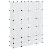 vidaXL Arm&aacute;rio pl&aacute;stico modular 18 gavetas 37x146x180,5cm branco