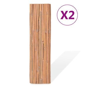 vidaXL Cercas em bambu 2 pcs 100x400 cm