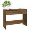 vidaXL Mesa consola 100x35x76,5 cm derivados madeira carvalho castanho
