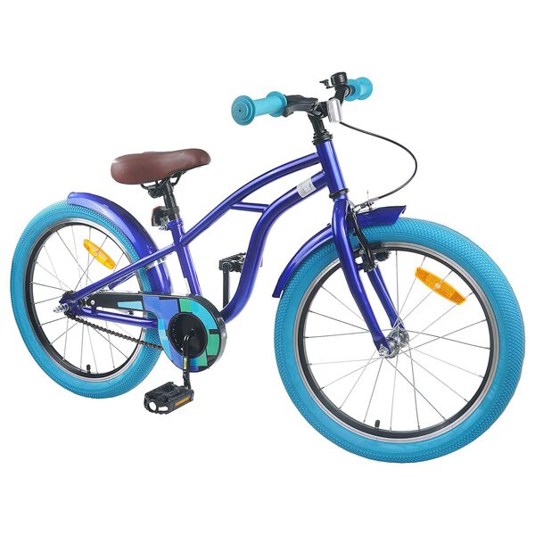 vidaXL Bicicleta Infantil 20 Polegadas para 6-11 Anos Azul Escuro