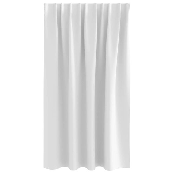 vidaXL Cortinas Blackout com Argolas 2 pcs Branco brilhante